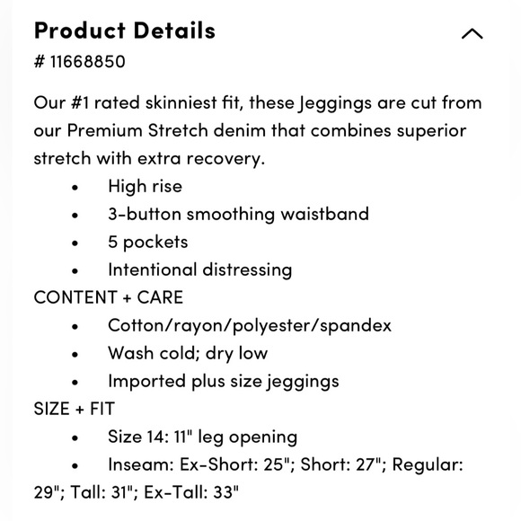 Torrid Premium Distressed Jegging 24XS (extra short) - Picture 10 of 10